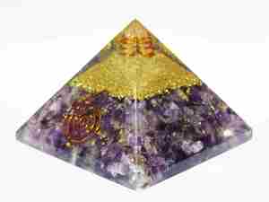 Pirámide de Orgón de Amatista Natural, Proveedor Mayorista de Decoración de Resina de Cristal - Product Image 3
