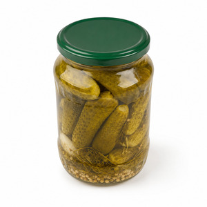 Made In Vietnam Natural <b>Pickled</b> Assorty Whole Unpeeled Cucumber and Tomato Packed in 500ml Mason <b>Jar</b> - Product Image 1