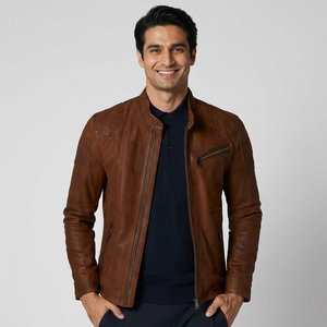 Wholesale Rate Leather <b>Jackets</b> for Men customized high street look leather <b>jacket</b> good quality soft fabric <b>jacket</b> for men - Product Image 5