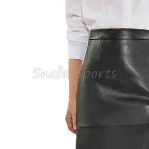 Minifalda Personalizada para Mujer, Transpirable, de Cuero Genuino, Cintura Natural, Cierre Casual, para la Temporada de Invierno - Product Image 5
