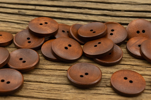 กระดุมไม้สีกาแฟสไตล์เรโทรแบบกำหนดเองสำหรับเสื้อกันลม อุปกรณ์ตกแต่งเสื้อผ้า งานฝีมือธรรมชาติ - Product Image 6