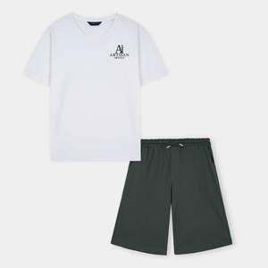 Conjunto de Pantalones Cortos Personalizados para Hombre, Conjunto de Dos Piezas, Camiseta y Pantalones Cortos Transpirables para Ropa Deportiva y Casual - Product Image 1