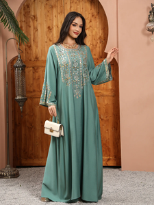 Vestido Jalabiya para Mujer, Estilo Dubái, Abaya para Eid y Ramadán, Vestidos Largos Elegantes con Bordado Musulmán, Túnica Árabe Saudí 2026 - Product Image 5