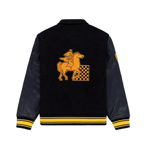 Vestes de baseball universitaires personnalisées avec broderie en chenille, logo frontal, style bomber, taille plus, pour l'hiver - Product Image 2