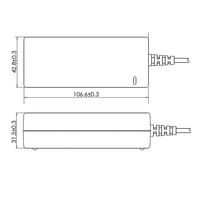 Adaptateur secteur médical de bureau FranMar 12V 15W 5.0A avec interface DC 2.1mm, prise AC C6, prise UK, câble de 1,2m, conformité 2xMOPP