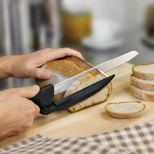 Silver Multipurpose <b>Kitchen</b> Shears with Black Ergonomic Handle Stainless Steel Serrated Blade Food Cutting <b>Scissors</b> for Meat - Product Image 6