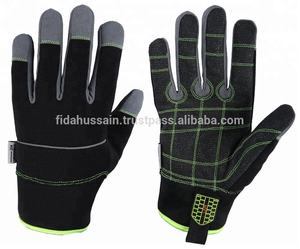 Venta al por mayor Guantes de trabajo de cuero de cabra Protección de manos Guante DE SEGURIDAD Guantes de Trabajo Guantes de cuero mecánico de Pakistán - Product Image 4