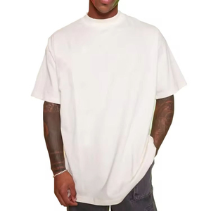เสื้อยืดคอตตอนโอเวอร์ไซส์สไตล์วินเทจสำหรับผู้ชาย ย้อมสีแบบ Garment Dyed ซักแบบ Acid Wash หนัก 250 GSM ขายส่งแบบ OEM - Product Image 6