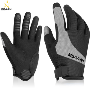 Gants de vélo de montagne, gants de cyclisme à doigts entiers, antidérapants, absorbant les chocs et compatibles avec les écrans tactiles pour le vélo de route, le VTT et les activités de plein air - Product Image 1