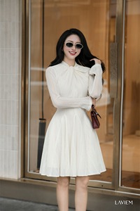 Angel White Lace <b>Dress</b> | <b>Romantic</b> and Feminine Style | Soft and Flowing Design | Elegant <b>Dress</b> for Women - Product Image 2