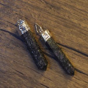 Colgantes de lápiz de cuarzo fresa, piedra de corte de lápiz hecha a mano para curación energética, tonos terrosos y amantes de la joyería Bohemia - Product Image 6