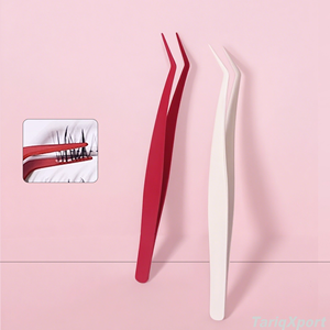 แหนบติดขนตาปลอมแบบเฉียง สแตนเลสสั่งทำขายส่ง ไม่ติดขนตาปลอมแบบเป็นช่อ - Product Image 4