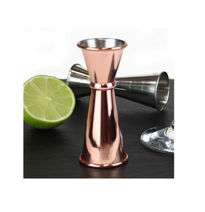 Copper Beer Jigger Glass Wine <b>Drinking</b> Glass Bar <b>Measuring</b> Cup Style Sustainable Copper Jigger Glass Hot Sale - Product Image 3