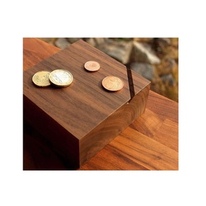 Hucha de madera hecha a mano, vintage, tallada, para ahorrar monedas, caja de almacenamiento, decoración de escritorio, caja de regalo, hucha de madera personalizada - Product Image 5