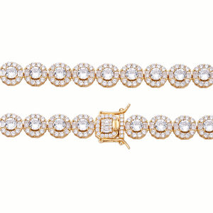 Iced Out Flower Tennis Chain <b>Necklace</b> Diamond Hip Hop Chain Luxury Rapper Jewelry <b>Statement</b> <b>Necklace</b> for Men and Women - Product Image 3