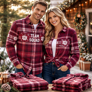 Bulk Premium <b>Christmas</b> Plaid <b>Shirts</b> for <b>Men</b> and Women - Wholesale Custom Manufacturer Direct - Product Image 6
