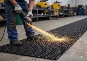 Rouleau de tapis en caoutchouc creux de qualité supérieure, antidérapant, haute résistance, pour usage industriel, commercial et extérieur. - Product Image 6
