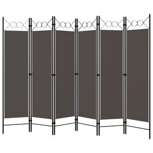Anthracite 6-<b>Panel</b> <b>Room</b> <b>Divider</b> 94.5"x70.9" Elegant Screens & <b>Room</b> <b>Dividers</b> - Product Image 2