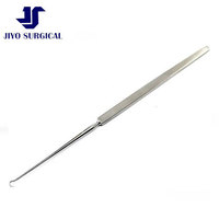 Gillies Skin Hook 7 pouces, grand modèle, diamètre 4 mm, pointe ronde aiguisée, acier inoxydable, retractor cutané chirurgical, certifié CE ISO
