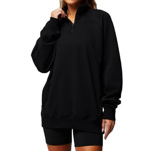 Custom Heavyweight Half <b>Zip</b> Pullover Hoodie with Pockets Casual Fall and Winter <b>Quarter</b> <b>Zip</b> Pullover Sweatshirts - Product Image 2