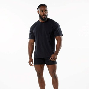 T-shirts surdimensionnés pour hommes, 100% coton, tricotés, sportifs, décontractés, streetwear, t-shirt surdimensionné pour hommes - Product Image 1
