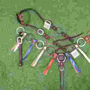 Western Headstall Breast Collar Set: Hand-<b>Tooled</b> Leather, <b>Engraved</b> Rings, Braided Fringe Detail - Product Image 2