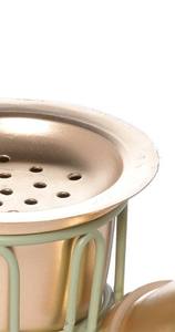 Juego de incensarios metálicos de diseño de jaula al por mayor, de lujo, en oro y verde salvia, con tarro de almacenamiento y bandeja a juego. - Product Image 3