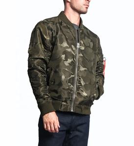 Venta al por mayor 2025 logotipo personalizado moda calle hombres chaqueta bombardero invierno grueso Casual MA-1 chaqueta recortada para hombres - Product Image 5