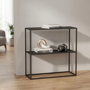 Étagère de rangement minimaliste en métal à double niveau pour salon, type sur pied durable - Product Image 3