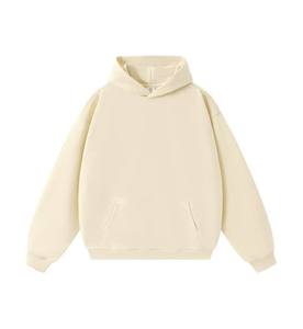 Sweat-shirt à capuche oversize pour homme, couleur unie, coton French Terry, décontracté, pour l'automne, avec poche, coupe classique - Product Image 1