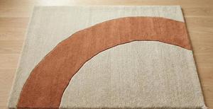 Modern <b>Abstract</b> Arch Pattern Hand Tufted Wool Anti-Slip Area Rug Soft Minimalist Carpet for Living Room Bedroom Home Decor - Product Image 4