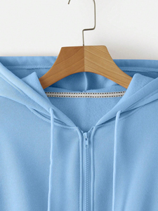 Custom <b>Women</b> Waffle Knit Hoodie Soft Cotton Blend Pullover Long Sleeve Casual Comfortable Sweatshirt Everyday Fashion Wear - Product Image 6