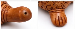 Hand Carved Traditional Wooden Turtle Statue <b>Figurine</b> Decorative Ornament for Tabletop Home Office and <b>Garden</b> Outdoor Use - Product Image 5