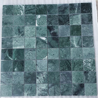 Mosaïque de parquet en marbre vert indien traditionnel attrayante, résistante à l'eau, écologique, pour crédence de cuisine d'hôtel et piscine