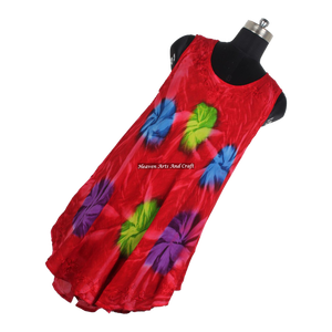 Vestido de verano 2026 nuevo estilo bohemio con cuello redondo y hombros descubiertos, vestido de noche de rayón con efecto tie-dye para mujer - Product Image 4