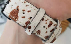 สายนาฬิกาอัจฉริยะเย็บด้วยมือปรับได้ดีไซน์ใหม่สายรัดข้อมือหนังแท้ - Product Image 2