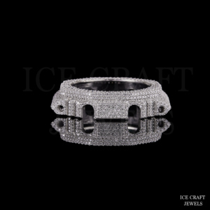 Boîtier de montre de luxe en moissanite VVS sertie de pierres, style hip-hop, personnalisable - Product Image 5