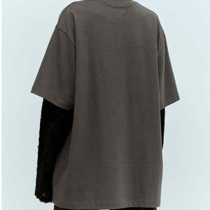 T-shirt unisexe en coton vintage surdimensionné à logo personnalisé, lavage enzymatique, éco-responsable, style streetwear, épaules tombantes, pour hommes et femmes - Product Image 3