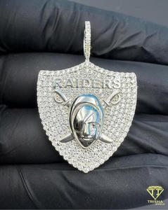 Designer Custom Sports Pendant Lab Grown Diamond <b>Iced</b> <b>Out</b> Hip Hop <b>Chain</b> Statement Jewelry Necklace - Product Image 2