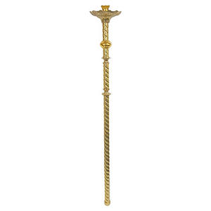 Antorchas Litúrgicas |   Candelabro de latón para velas procesionales de iglesia - DOUBLE VEE EXPORTS - Product Image 1