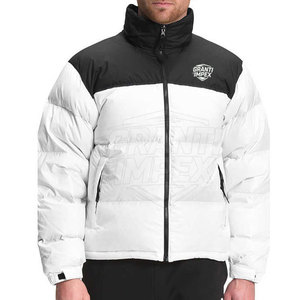 Veste d'hiver pour homme fabriquée en usine, col montant, logo sur le devant, grande taille, tissu polyester/nylon de haute qualité, tailles personnalisables - Product Image 2