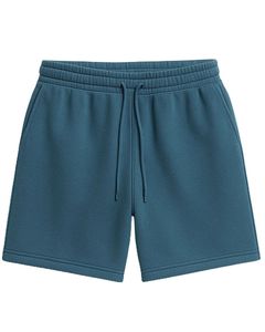 Shorts en molleton pour hommes, bleu impérial, tissu doux et épais, taille à cordon de serrage, décontracté, pour la gym, l'entraînement ou la détente, personnalisable avec logo OEM - Product Image 1