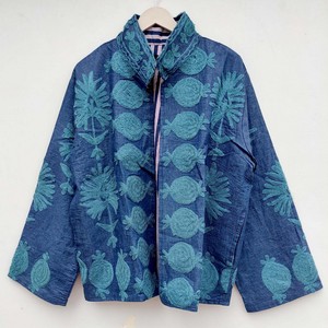 Premium Handmade Velvet Embroidered Jacket <b>Women</b> Floral Botanical Artisan <b>Coat</b> Vintage Style Outerwear - Product Image 3