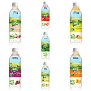 Vente en gros de jus d'aloe vera original en bouteille PET de 500 ml, faible en gras, 100% pur, aromatisé à l'ananas, au fruit de la passion, à la mangue et à la noix de coco, 10b - Product Image 1