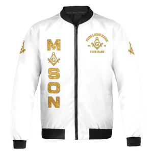 Chaqueta Bomber Personalizada de la Francmasonería para Maestro Masón, Tallas S-5XL, Chaqueta Sublimada de Manga Larga Hecha a Medida de Alta Calidad, 2026 - Product Image 2