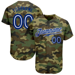 Venta al por Mayor del Jersey de Béisbol OMMIZ INDUSTRY Personalizado con Camuflaje Blanco Real, Auténtico, en Honor al Servicio - Product Image 1