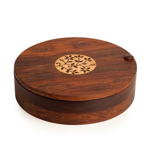 Caja de especias de madera hecha a mano al por mayor con tapa de cristal, apta para lavavajillas, de grado alimenticio, para almacenamiento de masala india y organización de cocina. - Product Image 3