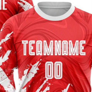 Tenue de football respirante personnalisée OEM, ensemble complet comprenant un maillot et un t-shirt avec uniforme personnalisé pour les joueurs de football - Product Image 6