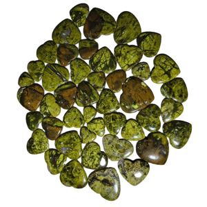 Vente en gros de pierres précieuses en opale verte naturelle polie certifiées par un tiers, taille cœur, pierres brutes, 20-45 mm, pour la fabrication de bijoux - Product Image 4