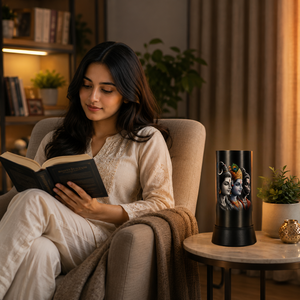 Shiva Krishna Hanuman LED Table Lamp Divine Trinity Spiritual <b>Night</b> <b>Light</b> Hindu Home Decor Bedside Meditation Pooja Gift Lamp - Product Image 4